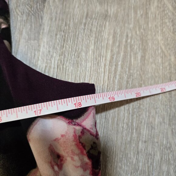 Calvin Klein Beautiful Floral Black Pink Sleeveless Women's Top Size Large - Picture 6 of 7